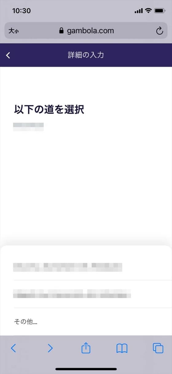 「以下の道を選択」