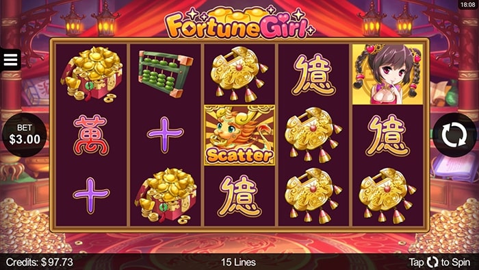 準新作の「Fortune Girl」を＄3ベットで回す