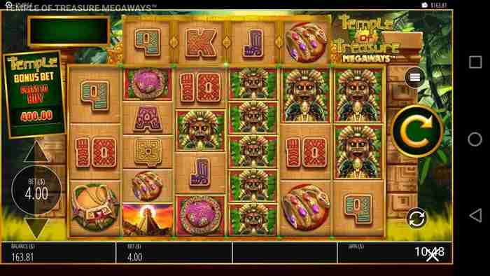 Temple of Treasure MEGAWAYSゲーム画面