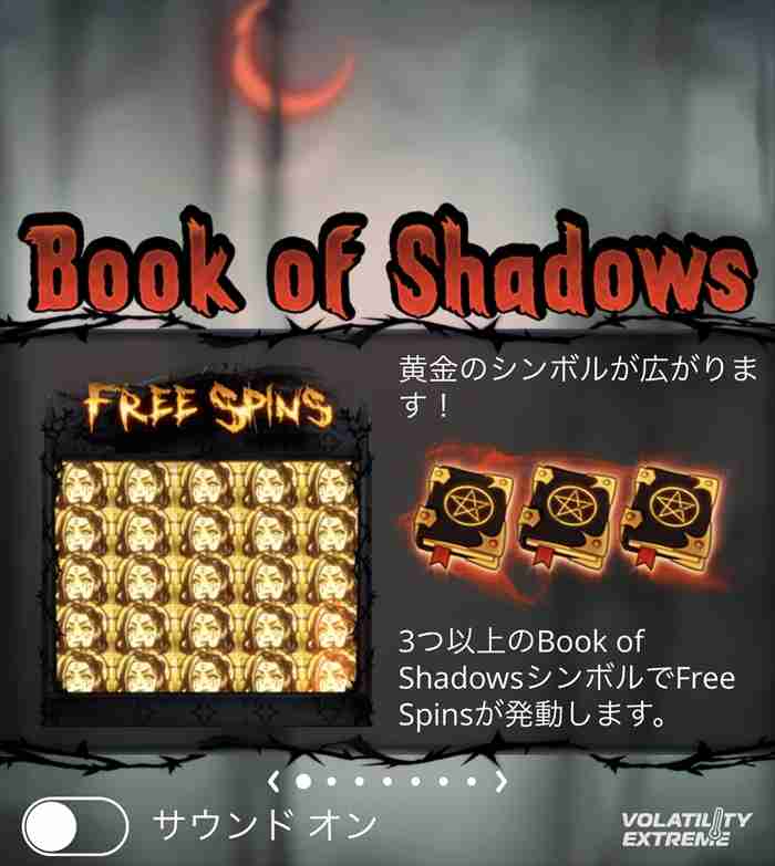 BOOK OF SHADOWSゲーム画面