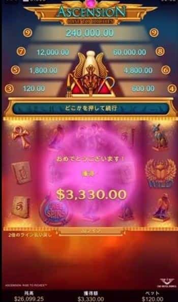 $3,330獲得する