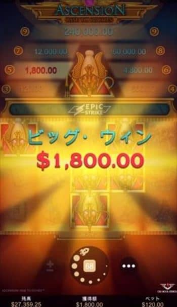 $1,800獲得する