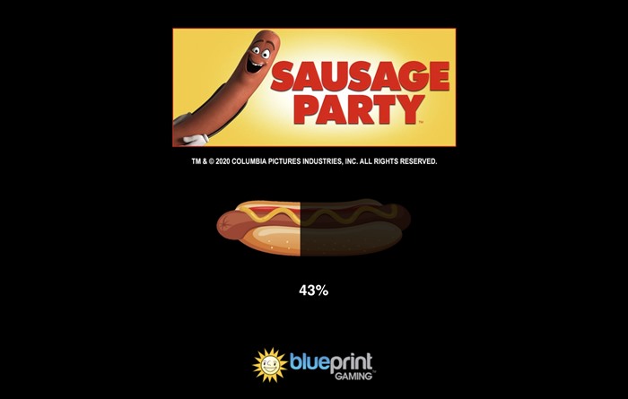 Sausage Partyスロットのタイトル画面