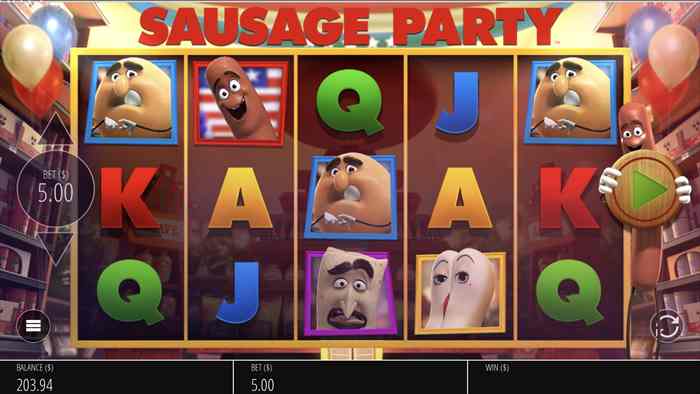 Sausage Partyのスロット画面