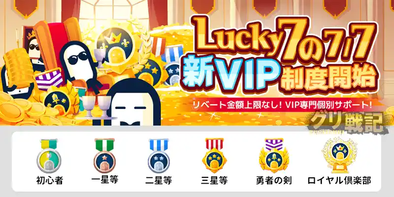 降格なし！6段階あるVIPレベル