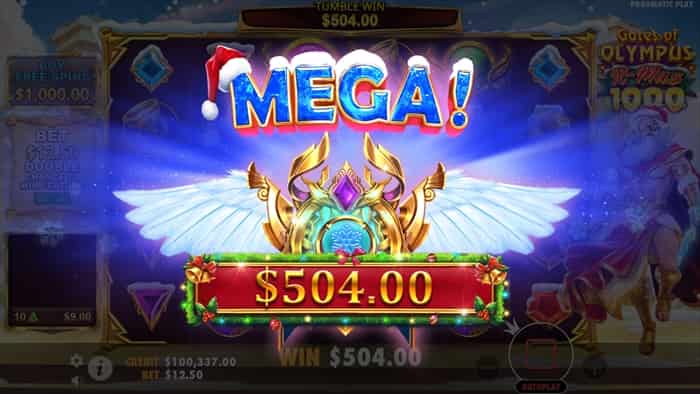 一撃504ドルのMEGA勝利